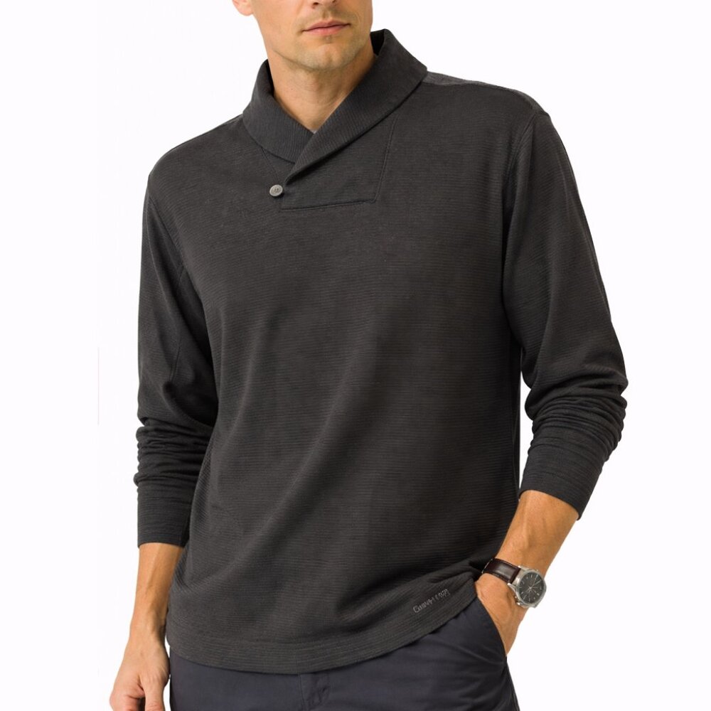 Calvin Klein Shawl Collar Button-Neck Sweater – Men’s Large